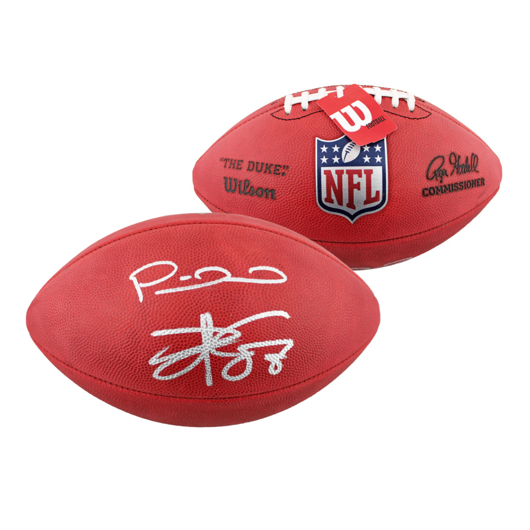 Patrick Mahomes & Travis Kelce Dual Signed The Duke NFL Wilson Football with Beckett & Fanatics COA